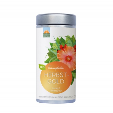 Bio-Kräutertee Teedose Herbstgold