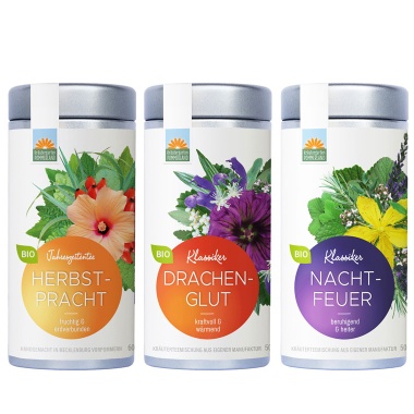 Geschenke voller Teemomente Drei herbstliche Kräutertees in Dosen