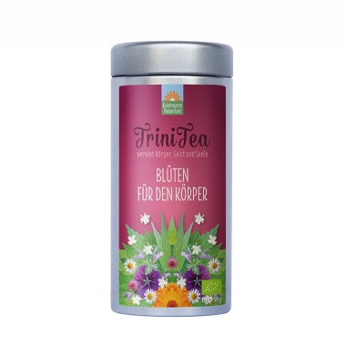 Bio-Kräutertee Teedose TriniTea Blüten für den Körper