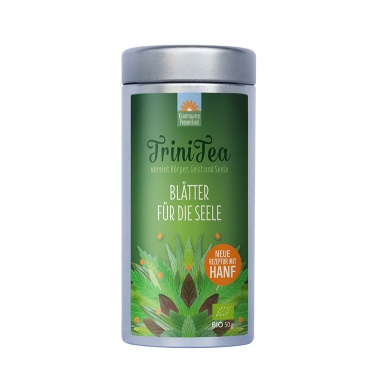 Bio-Kräutertee Teedose TriniTea Blätter für die Seele